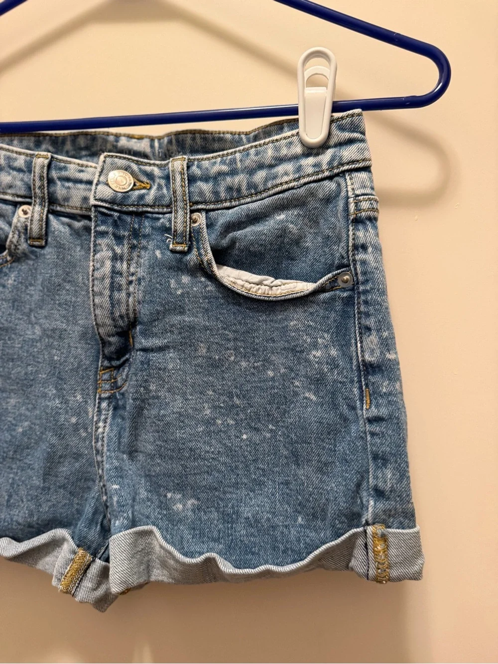 wild fable Washed Blue High-Rise Denim Shorts